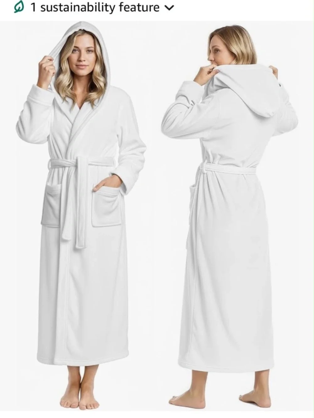 Fleece Bathrobe with hoods